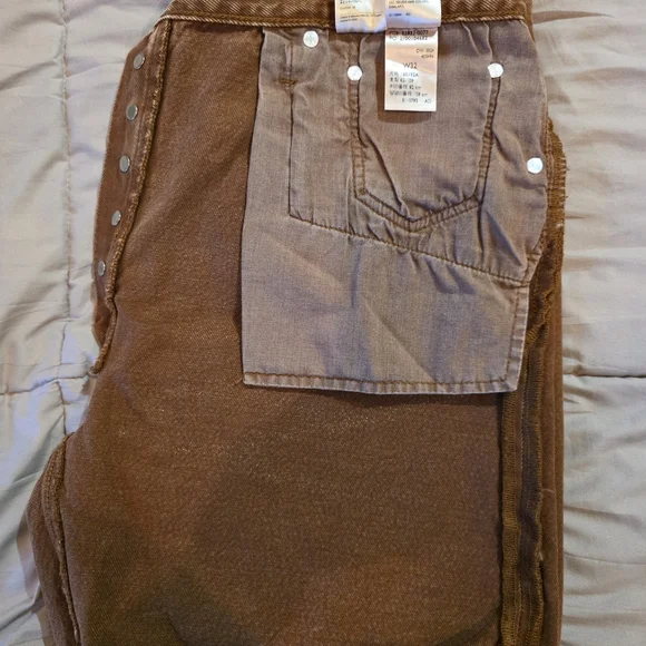 Levi's Brown Denim Shorts Size 32 - Picture 8 of 12